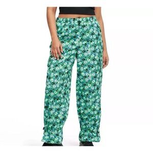 Diane von Furstenberg for Target Green Cargo Pants Large Parachute Funky Retro
